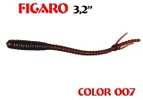 силиконовая приманка Figaro 3.2"/80mm  цвет 007-Grape  запах Fish  (уп.-8шт.)