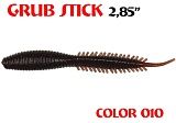 силиконовая приманка Grub Stik 2.85"/72mm  цвет 010-Cola  запах Fish  (уп.-8шт.)