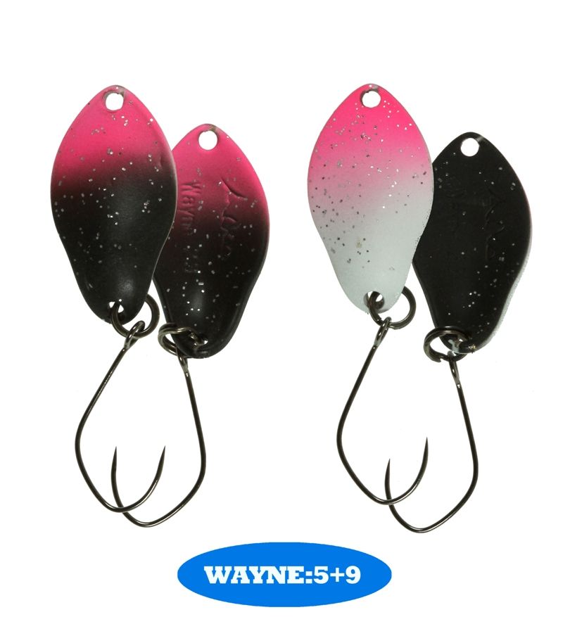 микроколебло  Wayne  2.3g  цвет  5+9  с безбородым крючком  (уп. 2шт.)