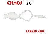 силиконовая приманка Chaos 2.8"/70mm  цвет 018-Milk White  запах Fish  (уп.-8шт.)