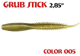силиконовая приманка Grub Stik 2.85"/72mm  цвет 005-N.Olive  запах Fish  (уп.-8шт.)