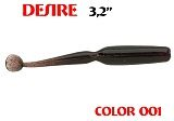 силиконовая приманка Desire 3.2"/80mm  цвет 001-Dark Blood  запах Fish  0.92g  (уп.-8шт.)